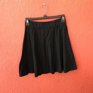 Basic black skater skirt